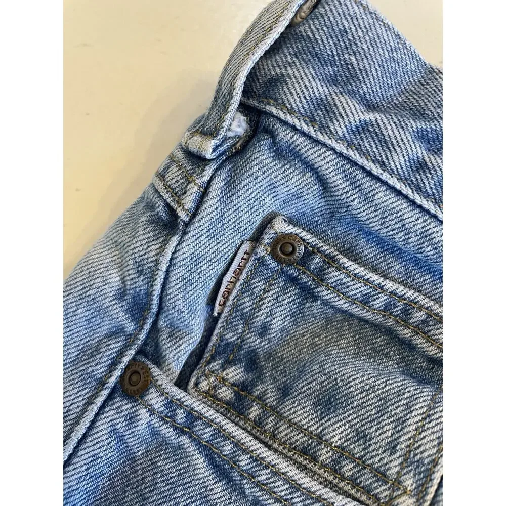 Men Carhartt B18 STW Light Wash Denim Blue Jeans 38 x 36 (Fit: 37 x 35) Straight